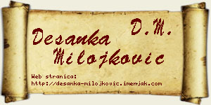 Desanka Milojković vizit kartica